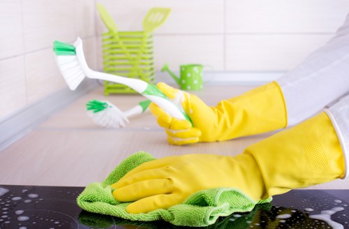 Professional cleaning of desks and shared workspace in Marylebone
