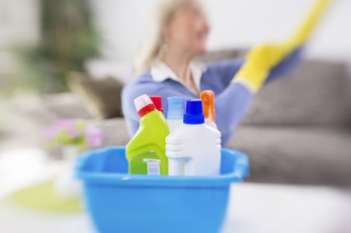 Local office cleaners maintaining a central London business space