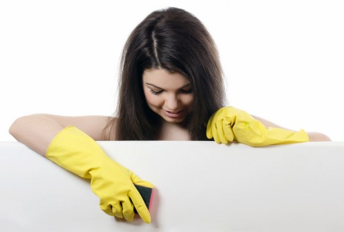 Deep cleaning equipment used on tiled hard flooring in Marylebone