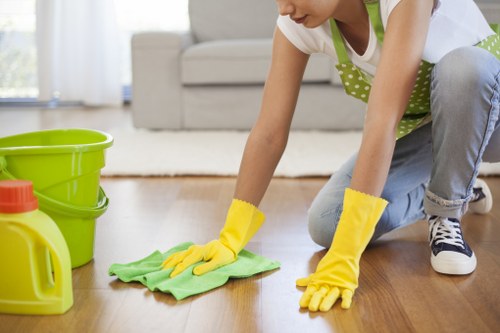 Local cleaning team preparing a refurbished Marylebone property