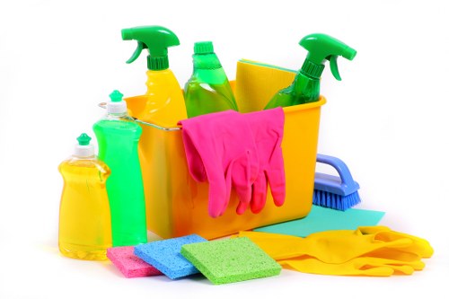Cleaner lifting equipment safely using correct manual handling